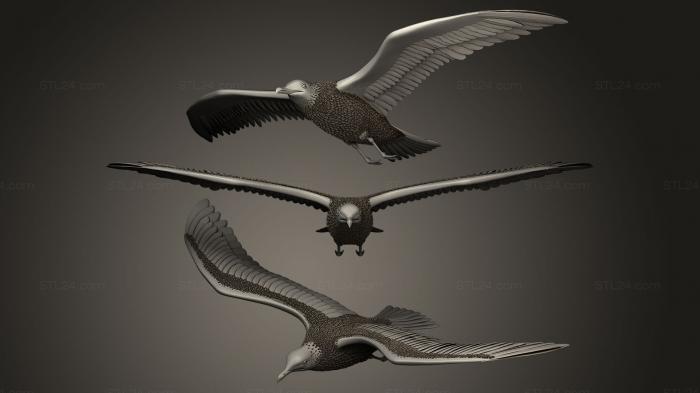 Статуэтки птицы (Чайка, STKB_0069) 3D модель для ЧПУ станка